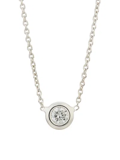 Roberto Coin Diamond-station Necklace In White Gold