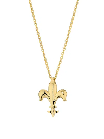Roberto Coin Fleur De Lise Necklace In Yellow Gold In Yg