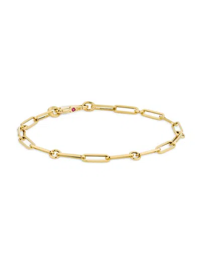 Roberto Coin Women's Tiny Treasures 18k Yellow Gold Paper Clip Chain Bracelet