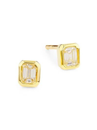 Roberto Coin Women's Tiny Treasures 18k Yellow Gold, Ruby & 0.35 Tcw Stud Earrings