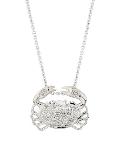 Roberto Coin Crab Tiny Treasures Necklace In White Gold In Wg