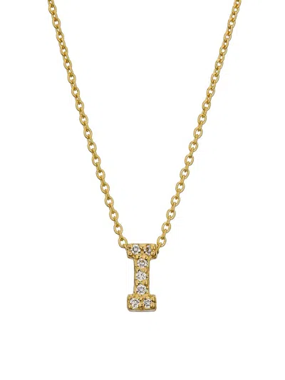 Roberto Coin Women's Tiny Treasures Diamond & 18k Yellow Gold Initial Necklace In Metallic