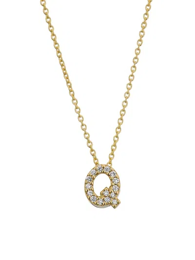 Roberto Coin Women's Tiny Treasures Diamond & 18k Yellow Gold Initial Necklace In Neutral