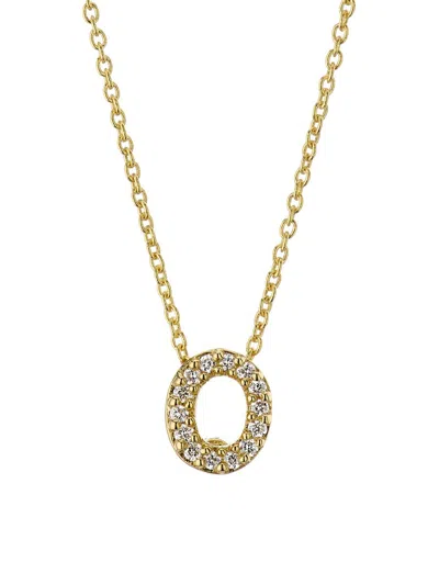 Roberto Coin Women's Tiny Treasures Diamond & 18k Yellow Gold Initial Necklace In Orange