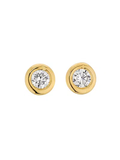 Roberto Coin 18k Gold Diamond Solitaire Stud Earrings In Yellow Gold