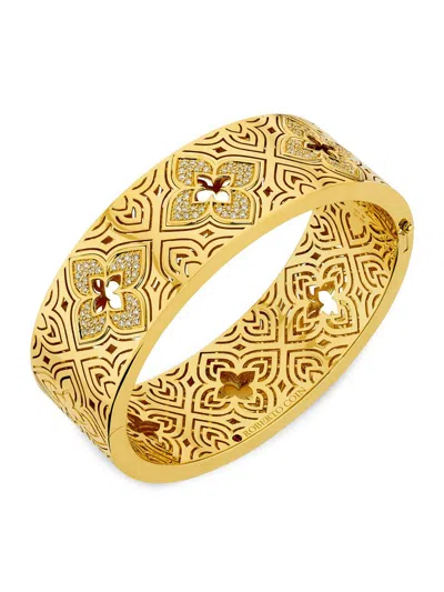 Roberto Coin Women's Venetian Princess 18k Yellow Gold & 0.95 Tcw Diamond Bangle In Brown