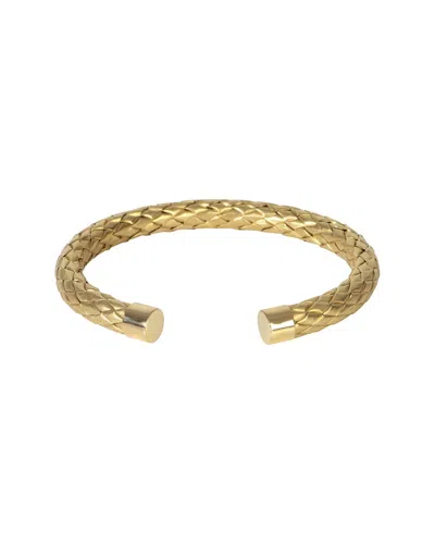 Pre-owned Roberto Coin Woven Cuff Bracelet (authentic Pre-loved) In Gold