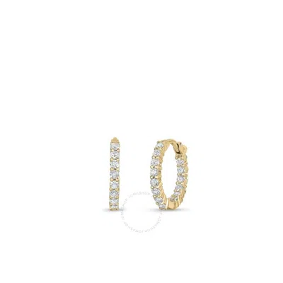 Roberto Coin Yellow Gold Inside Out Diamond Hoop Earrings .75ctw - 001447ayerx0