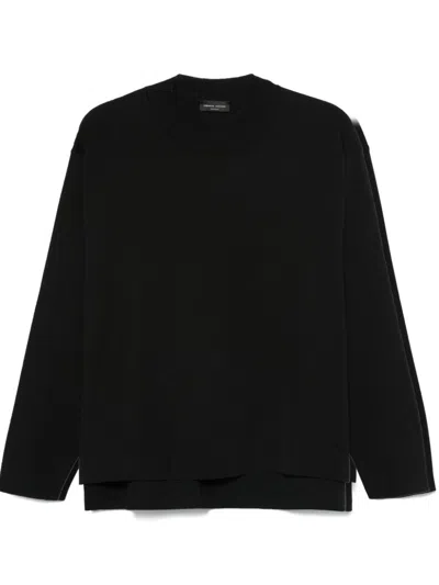 Roberto Collina Merino Wool Sweater In 黑色