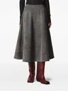 Roberto Collina A-line Denim Skirt In Gray