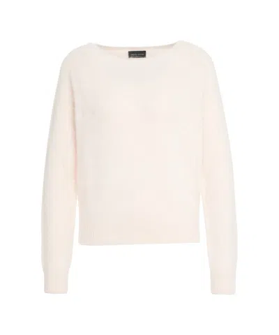 Roberto Collina Alpaca Blend Sweater In White