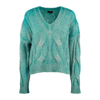 Roberto Collina Alpaca Cable-knit Sweater In Green