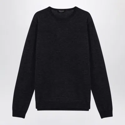ROBERTO COLLINA ROBERTO COLLINA ANTHRACITE CREW-NECK SWEATER
