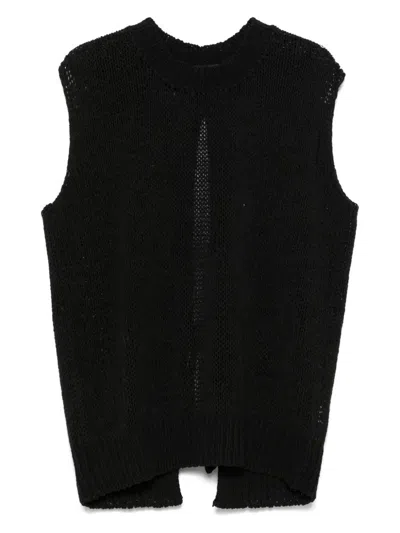 ROBERTO COLLINA BACK SLIT COTTON BLEND TOP