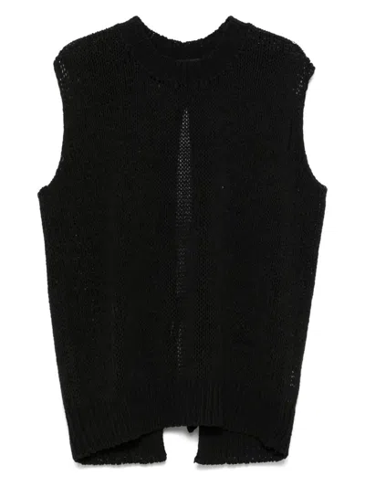 ROBERTO COLLINA BACK SLIT COTTON BLEND TOP