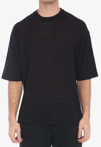 Roberto Collina Basic Crewneck T-shirt In Black