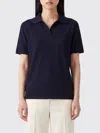 Roberto Collina Basic Viscose Blend Polo Shirt In Blue