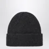Roberto Collina Cashmere Beanie In Anthracite Grey In Black