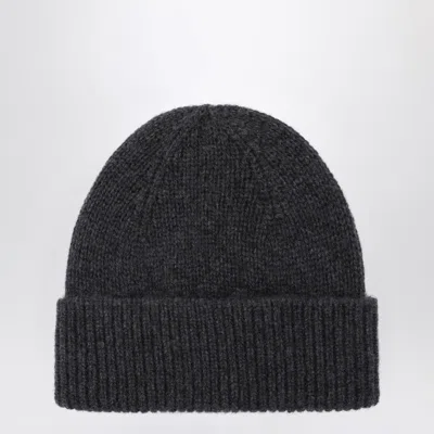 Roberto Collina Beanie In Anthracite In Black