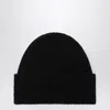 Roberto Collina Cashmere Beanie In Navy Blue In Black