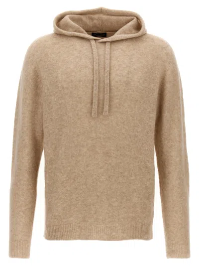 Roberto Collina Hooded Sweater In Burgundy