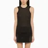 Roberto Collina White Cotton Blend Crew-neck Tank Top