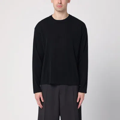 ROBERTO COLLINA ROBERTO COLLINA  BLACK COTTON CREW NECK SWEATER