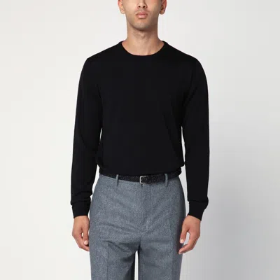 ROBERTO COLLINA ROBERTO COLLINA BLACK CREW NECK WOOL SWEATER