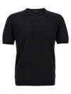 Roberto Collina Black Knitted T-shirt In Black