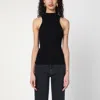 Roberto Collina Tank Top Ribbed High Neckline In Black