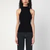 Roberto Collina Tank Top Ribbed High Neckline In Black