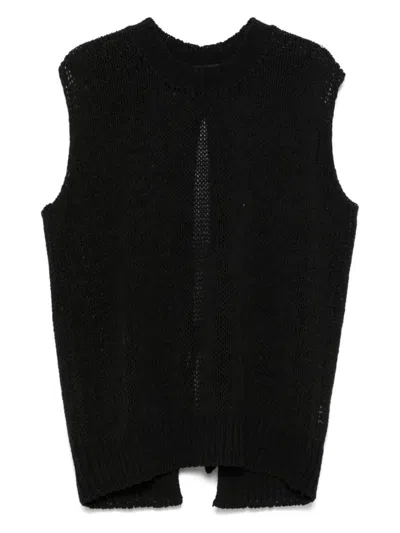 ROBERTO COLLINA BLACK ROUND NECK SWEATER
