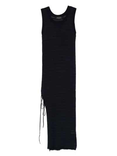 ROBERTO COLLINA BLACK STRIPED DRESS