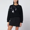 Roberto Collina Black Sweater With Sequin Embroidery In Black