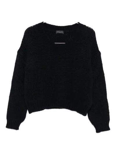 Roberto Collina Black V-neck Sweater