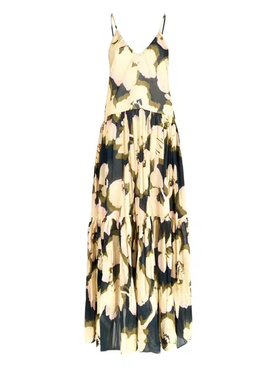 ROBERTO COLLINA ROBERTO COLLINA BLUE COTTON SILK DRESSES