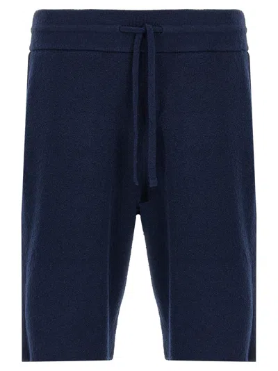 ROBERTO COLLINA BLUE SPONGY BERMUDA SHORTS