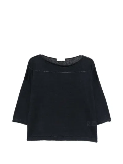 Roberto Collina Boat Neck Jumper In Blue