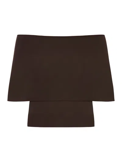 Roberto Collina Boat Neck Sweater In Viscose In Brown