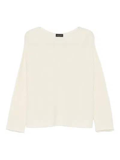 Roberto Collina Boat-neck Sweater In Neutral