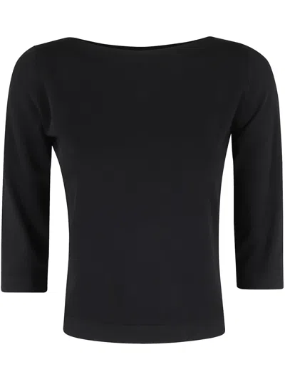 Roberto Collina Boat-neck T-shirt In Black