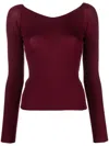 Roberto Collina Boat-neck Wool Sweatshirt In Red