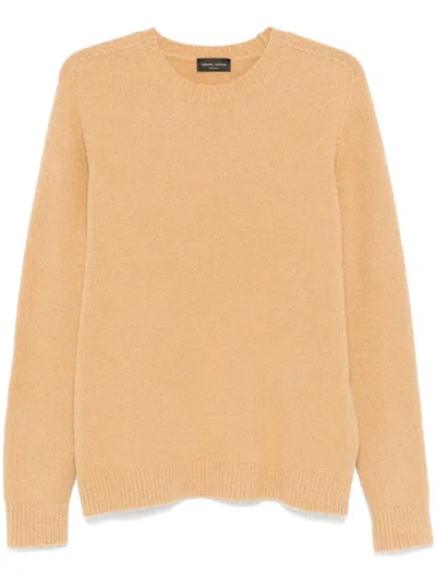 Roberto Collina Bouclé Sweater In Beige