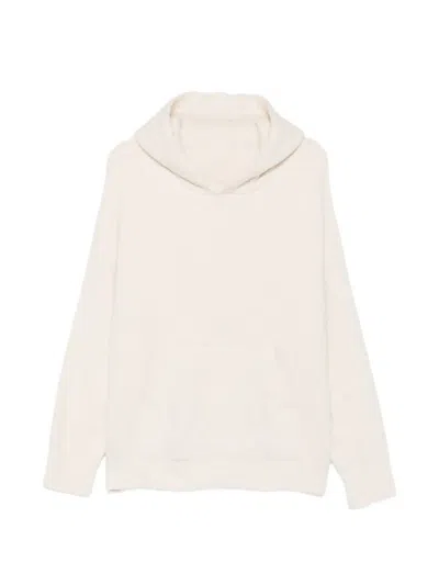 Roberto Collina Bouclé-knit Hoodie In Neutral