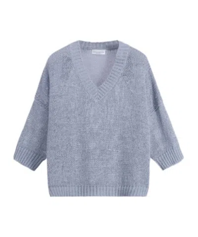 Roberto Collina V-neck Sweater In Blue