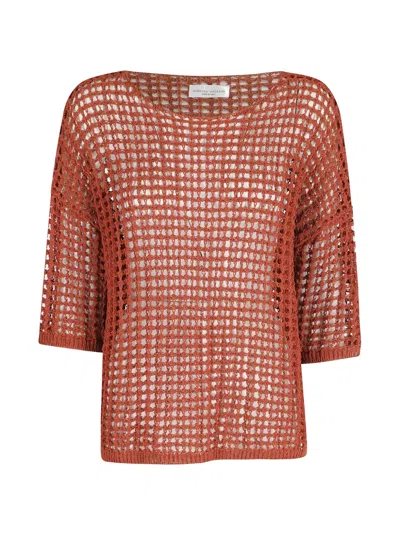 Roberto Collina Brick Open-knit T-shirt In Multi