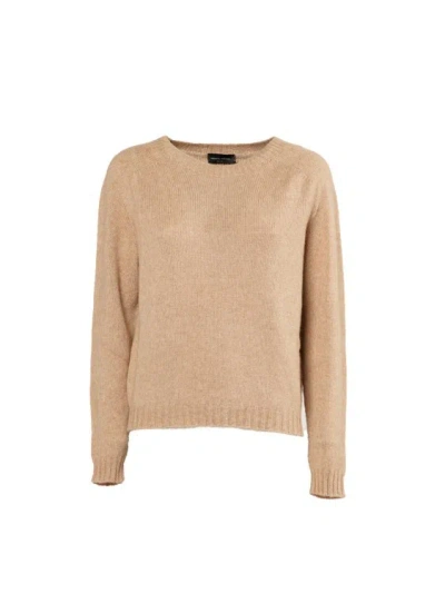 Roberto Collina Brown Knit Sweater In Neutrals