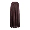 Roberto Collina Crinkled Texture Midi Pleated Sheer Overlay Skirt In Brown
