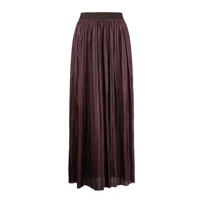ROBERTO COLLINA ROBERTO COLLINA BROWN PLISSÉ SKIRT