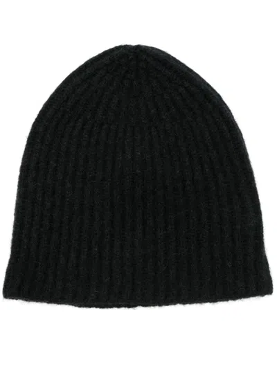 Roberto Collina Brushed Beanie Hat In Black